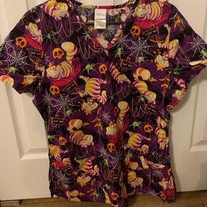 Halloween scrub top